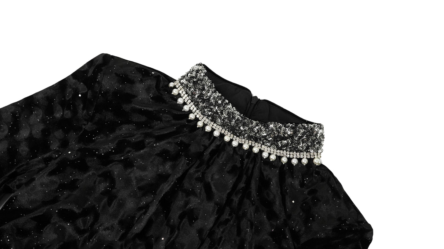 Dress Floral Heavy Pearls Rhinestone Tight Cocktail Breathable Women's